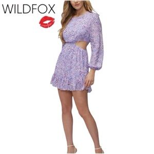 NWT Wildfox Cutout Coco Dress Purple Floral